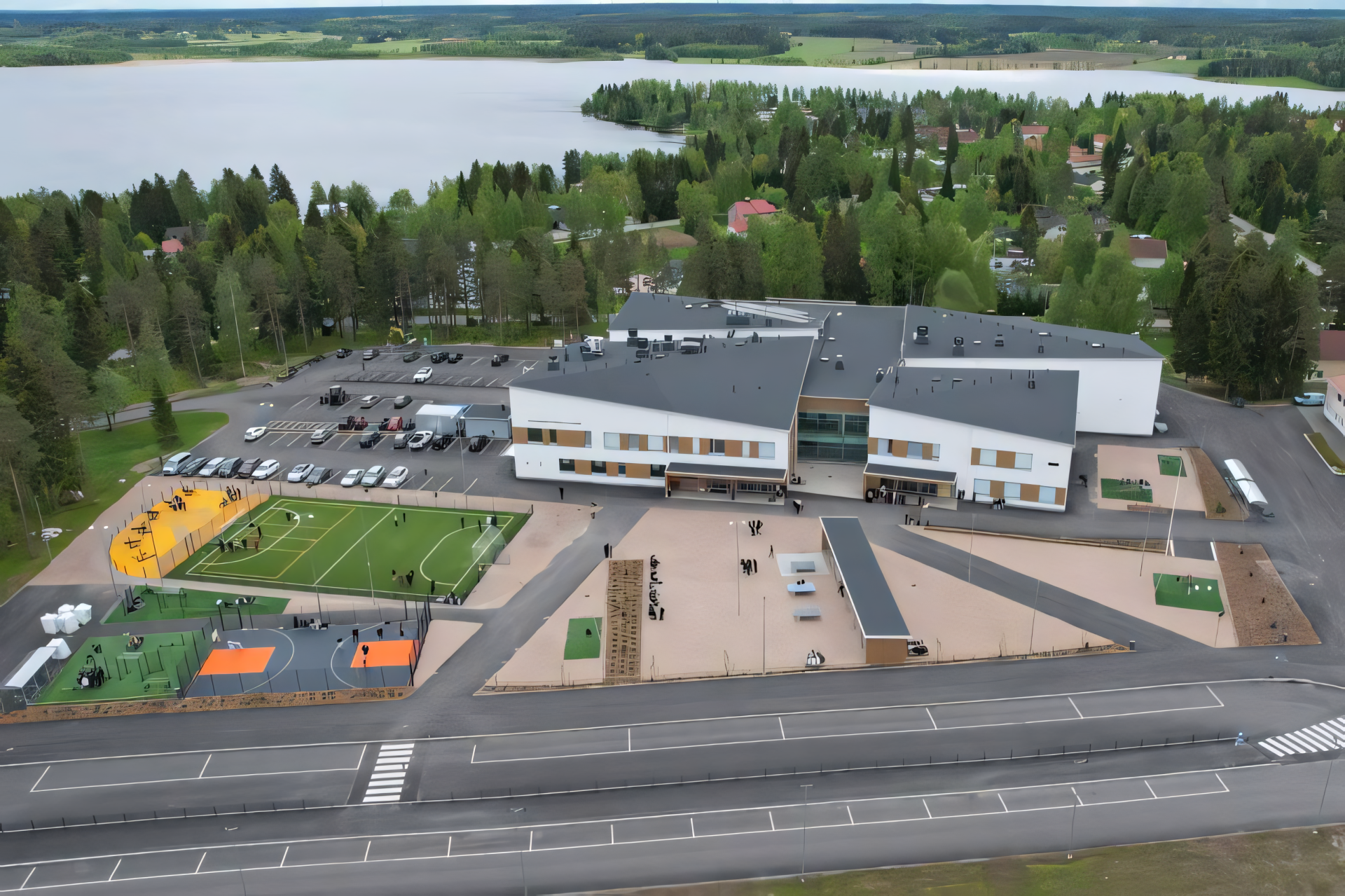 ilmakuva uudesta koulusta
