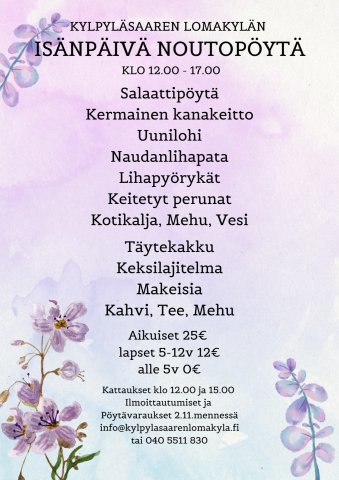 Isänpäivä noutopöytä