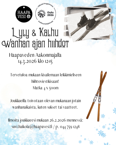 Infoa vanhan ajan hiihtoviestikisaan ilmoittautumisesta