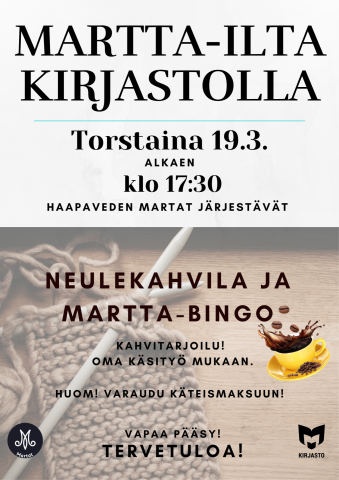 MARTTA-ILTA KIRJASTOLLA