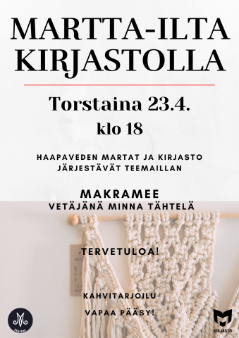 MARTTA-ILTA KIRJASTOLLA