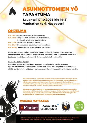 Infoa Asunnottomien yöstä