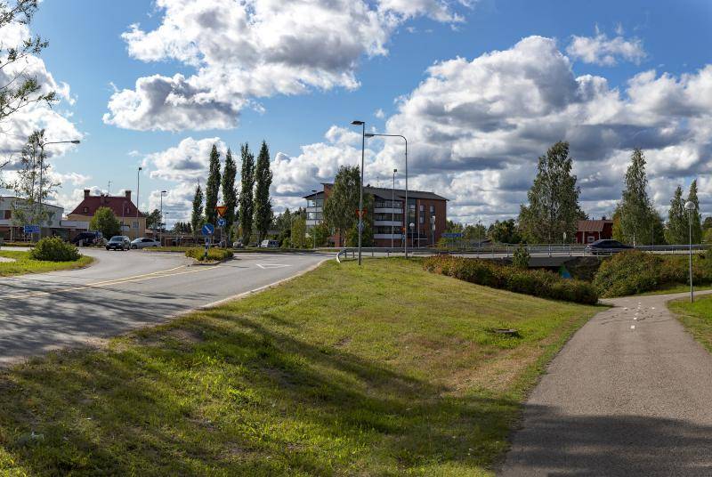 Haapaveden kaupungin keskusta, kuva Seppo Aho.